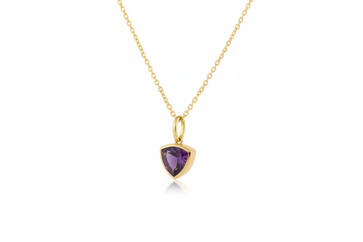 Purple triangle gem