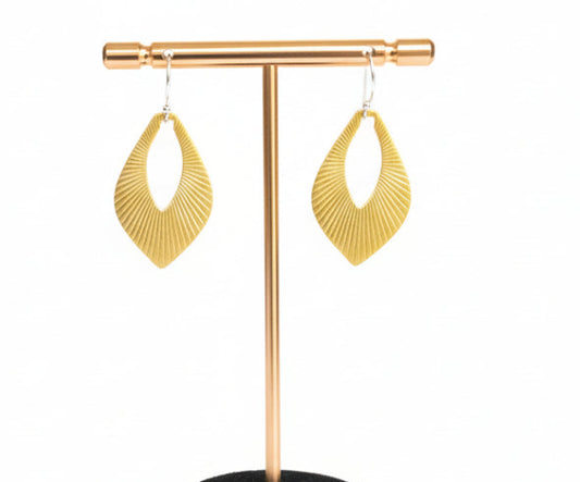 Golden Leaf Drop Earrings